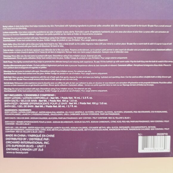 Bath & Body Beauty Lotion, Shower Gel, Bath Salt & Bath Fizzy Relax Gift Set - Picture 5 of 5